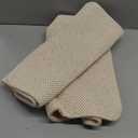 Non Slip Bathtub Mat, Foot Scrubber Anti Slip Fast Drying Shower Mat for Tub, Floor,Bathroom, Home, Kitchen, Hotel, Beige, 24x16 Inches