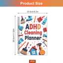 2pcs Adhd Cleaning Planner for Adults Women Teens Adhd Cleaning and Organizing Planner Cleaning Schedule and Checklist Notebook List Daily Weekly Monthly for Home Chore Chart Adhd Daily Planner