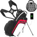14 Way Golf Stand Bag with Rubber T-Lock and Phone Charger Pocket
