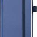 POPRUN 2026 Pocket Calendar Planner (Mini Size-3.5" x 6.5" Hardcover),12 Months (Jan. - Dec. 2026) - Small Planner Weekly and Monthly for Purse with Pen Holder, Storage Pocket - Navy Blue
