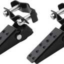 A Pair Universal Foldable Foot Pedals for Motorcycle Universal Frame Clamp-On Type Folding Foot Pegs for MTB ATV Scooter Motorcycle