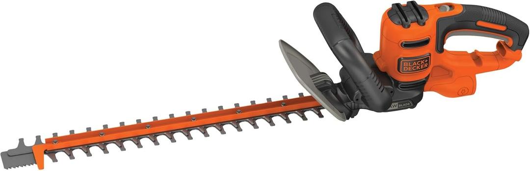 BLACK+DECKER Hedge Trimmer with Saw, 20-Inch, Lightweight and Compact Design, Full Wraparound Handle, Corded (BEHTS300)