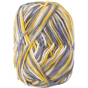 uxcell Cotton Blends Home Handmade Crochet Scarf Gloves Sweater Knitting Yarn Cord 50g Yellow Gray