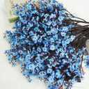 Uieke 6 Pcs Artificial Baby Breath Flowers Fake Gypsophila Bouquets Faux Silk Flower Real Touch Flowers for Wedding Farmhouse Decor DIY Home Party Office Kitchen Hotel Bathroom Garden Blue