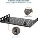 Tecmojo 1U Rack Shelf,19 inch Rack Shelf 10 inch Depth,Rack Mount Shelf with Anti-Slip Stops,Server Rack Shelf and Network Shelf for 19 in Equipments, 55lbs Capacity of Vented 1U Shelf,No Lip(2 Pack)