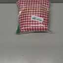 ANRABESS Womens Striped Gingham Palazzo Capri Pants Pajama Wide Leg Lounge Trousers Plaid Cute Crop PJ Bottoms with Pockets (XX-Large, Red White Plaid)