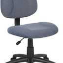 Boss Office Products Perfect Posture Delux Fabric Task Chair without Arms in Blue