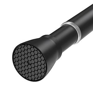 QINGYUN Black Tension Curtain Rod 28 to 48 Inch Spring Rod No Drilling Adjustable Shower Curtain Rod for Windows, Bathrooms, Closet, Kitchen