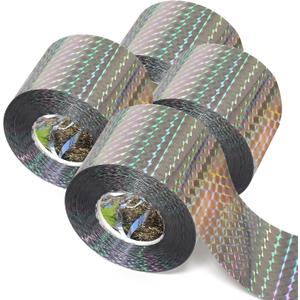 Ruolan Bird Scare Tape Ribbon,Reflective Tape Keep Birds Away Outdoor,Double Side Bird Flash Tape, Scare Geese, Pigeon, Duck, Woodpecker (1400FT)