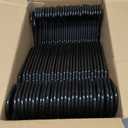 HOUSE DAY Black Plastic Hangers 60 Pack, Lightweight Clothes Hangers with Non-Slip Shoulder Grooves - Space-Saving, Durable & Reinforced Edges Coat Hanger for Closet Organization (Made in USA)