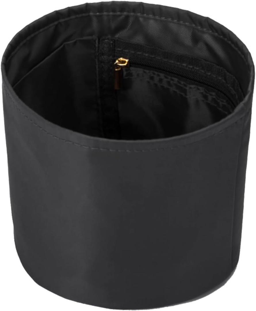 NOTAG Purse Organizer Insert Round Bucket Bag Organizer Nylon Bag Organizer for Handbag Small Tote Organizer Insert