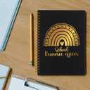 MFOMFO Thank You Gifts for School Resource Officer, Inspirational School Resource Officer Security Staff, Office Meeting Notebook for Work, Encouragement Educator Staff Gold Spiral Notebooks-LTJ09