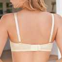 Wingslove Women's Sexy Lace Plus Size Embroidered Sheer Unpadded Underwire Unlined See Through Bra(Light Nude,36G) (Beige)