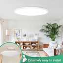 Brightever 19 Inch Large Flush Mount Ceiling Light Fixtures, 4200LM 420W Equivalent, 2700K-6500K Selectable, 0.67 Inch Extremely Thin 36W Modern Dimmable Flat LED Ceiling Lights for Bathroom, 1 Pack