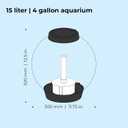 biOrb Classic 15 Acrylic 4-Gallon Aquarium with Multi-Color Remote-Controlled LED Lights Modern Compact Tank for Tabletop or Desktop Display, Black