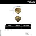 Set of 12 Elegant Antique Brass Cabinet Knobs - Classic Round Kitchen Hardware, Vintage Drawer Pulls Sleek Retro Dresser Handles
