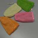 Couch - 4 Pack, 3.5 x 6 in, Pink Orange White Green - Exfoliating Mesh Soap Bag & Foaming Shower Scrubber