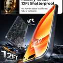 TORRAS Military-Grade Shatterproof for iPhone 16 Pro Max Screen Protector [9H+ Aerospace Tempered Glass＆ One-Step Installation] Full Coverage Fit Bubble Free Top-Notch Protection, 2 Pack, GlassGo X