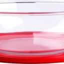 4.5L Round Glass Mixing Bowl with Lids, Glass Salad Bowls with BPA free cover. Oven, Microwave and Dishwasher Safe.