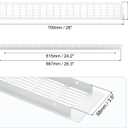 PATIKIL 28 x 4 Inch Door Air Vent Cover, 1 Pcs Heavy Duty Aluminum Grille Ventilation Cover Louvered with Mounting Screws for Cabinet Wardrobe Door, Silver