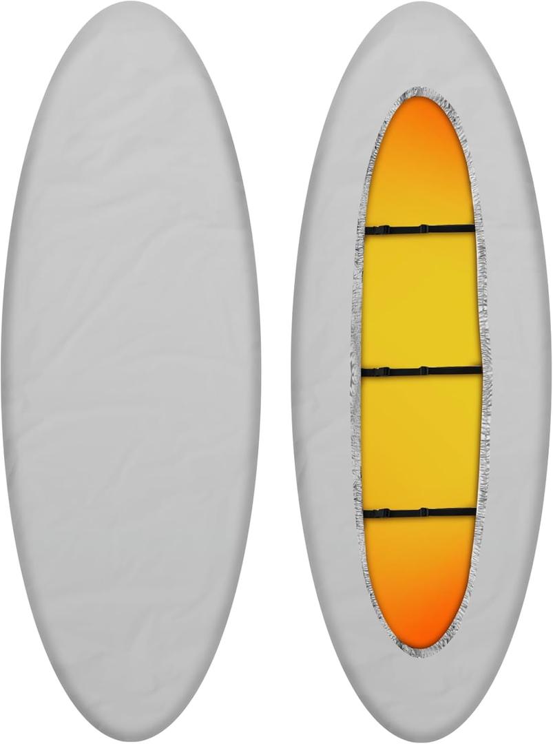 2 Pack 420D Kayak Cover Waterproof Kayak Cover for Outdoor Storage Dustproof Canoe Storage UV Protection Boat Sunblock Shield for Canoe Protector Indoor & Outdoor(11-13.5ft)