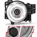 Toyota FJ Cruiser Projector Headlights - Front - ANZO - w/Halo - Clear Lens - Chrome Housing - CCFL - Chrome - `07-`13