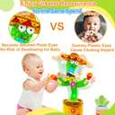 Rechargeable Dancing Talking Cactus Toy w/Volume Adjustable, Cactus Baby Toy Repeat What You Say, Baby Toys for Boys Girls, Singing Mimicking Cactus Toy, Birthday or Chirstmas Gifts for Grandkids