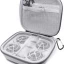 REYGEAK Carrying Case for DJI NEO,Portable PU Compact Bag,Waterproof Small Storage Case For DJI NEO Drone Accessories(Grey)