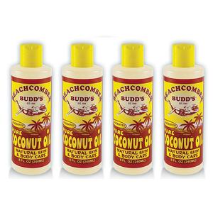 Beachcomber Budd's Pure Coconut Oil 8 oz. Unscented 4 Bottles