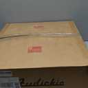 Semi Flush Mount Ceiling Lights, 4-Light 18" Ceiling Light Fixtures with Fabric Shade in Flower Shape, Brushed Nickel Farmhouse Drum Lighting for Nursery Bedroom Kitchen, AD-22009-4SF-SN