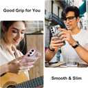 BITOBE Designed for Samsung Galaxy S23, Cute 3D Butterflies Case Slim Plating Glitter Bling Luxury Rhinestone Cover for Women Girls Protective Camera Protection Bumper 6.1" Black