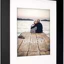 Malden International Designs Black Manhattan 8x10/11x14 Bevel Matted Photo Frame
