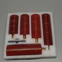 Da by Red Flameless Candles with String Lights, Battery Operated Candles with Remote Control and Timer,Flickering LED Pillar Candles for Home Dcor,Real Wax,5 Pack -Red