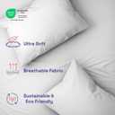 Wakefit 100% Organic Cotton Twin Sheets Set||400TC 4Pc Breathable Bed Set, Dorm Room Essentials with 15 Inch Deep Pocket Fitted Sheet - White