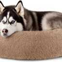 Extra Large Dog Beds, 36 Inch Human Dog Anxiety Relief Comfort Bed, Indestructible & Chew Proof Pet Beds (Camel)