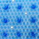 5 x Splash Home Order Bathtub Mat Non-Slip, Shower Mat with 112 Suction Cups and Drain Holes Bath Mat for Tub, 27 L x 14 W Inches, Machine Washable, PVC - Blue