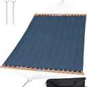 SUNCREAT Hammocks Two Person Tree Hammock, Heavy Duty Hammock for Poolside, Garden, Backyard, Patio, 450lbs Capacity, Navy