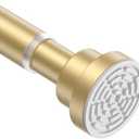 Tension Curtain Rod 30 To 49 Inch Gold Tension Rods Adjustable Spring Loaded Curtain Rods 7/8" No Drilling Tension Rods For Windows Bedroom Closet Doorway Door