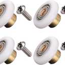 Atoplee 4 pcs Shower Door Rollers Runners Wheels - Replacement Part Bathroom Glass Door Runner Sliding Shower Door Roller Wheel (Roller Diameter 27mm)