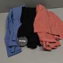 Huukeay 3 Pack Women's Thermal Long Sleeve Shirts Fleece Lined Square Neck Fitted Warm Winter Tops Base Layer Underwear (Medium, Black, Grapefruit Red, Haze Blue)