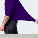 BEILU Stretch Mens Slim Fit Dress Shirts Formal Long Sleeve Button Down Shirts (Purple, L)