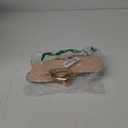Coutgo Womens Flat Sandals Comfortable Flip Flops Slide Sandals Summer Beach Shoes with Metal Decoration (9.5, Nude)