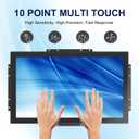 21.5 Inch FHD Capacitive Touch Screen Monitor,10-Point Multi-Touch Industrial Display with HD-MI,VGA,VESA Mounting Open Bracket Installation,Open Frame Touch Monitor