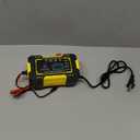 US Plug Car Battery Charger, 12V 6A Smart Battery Trickle Charger Automotive 12V Battery Maintainer for Car Truck Motorcycle Lead Acid Batteries (Yellow)