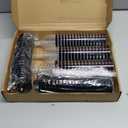 Jingmore 50 Pcs Rimmed Cups Plastic Wine Glasses Champagne Flutes 6 oz Wine Cups Clear Toasting Glasses Mini Stemware for Wedding Bridal Shower Bachelorette Party (Black)