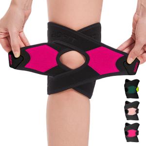 aoFIT Knee Brace for Women Men Knee Pain Meniscus Tear Arthritis Patella Dislocation Best Osteoarthritis Adjustable Compression with Memory Stabilizers for ACL MCL Breathable for Injury Recovery (4XL, Onyx Bloom)