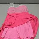 Aleumdr Women's Ribbed One Piece Skirt Swimsuit Swimming Dress Tummy Control Color Block Prited Bathing Suit with Pockets Color Block Pink Block Small