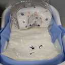 MoreFeel Collapsible Baby Bathtub for Newborn with Thermometer & 1 Hooded Towel & 1 Soft Floating Cushion,Portable Travel Bathtub with Drain Hole, Durable Foldable Baby Tubs for Infants to Toddler