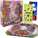 Teenage Mutant Ninja Turtles Pop Up Board Game - Bundle with TMNT Board Game for Kids with Pop Up Dice Plus Stickers, More | Teenage Mutant Ninja Turtles Games for Birthday Party
