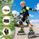 Kuxuan skates Knee Pads Elbow Pads Wrist Guards Set for Kids, Protective Gear Set for Boys Girls Skateboarding Roller Skating Cycling Scooter, Sand Camo with Drawstring Bag, Medium